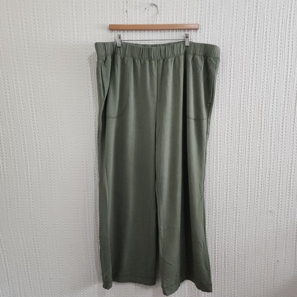 Old Navy High Waisted Fleece-Lined Sweatpants Women’s XXL Olive Green - Picture 5 of 11